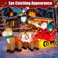 thumbnail image 5 of Firstness 8ft Christmas Inflatables Santa Claus on Sleigh with 3 Reindeer Xmas Blow ups with LED Lights Outdoor Yard Lawn Decoration, 5 of 12