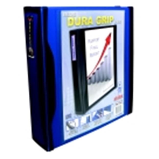 Storex Dura Grip Rubber Edge Heavy Duty DRing View Binder 2 in. Blue & Dark Blue Walmart