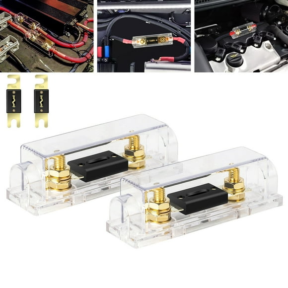 EDTara Porte-Fusible 100a Fusibles en Ligne Kit de Distribution de Puissance de Voiture Ignifuge 100-une Lame de Fusible Plaqué Or
