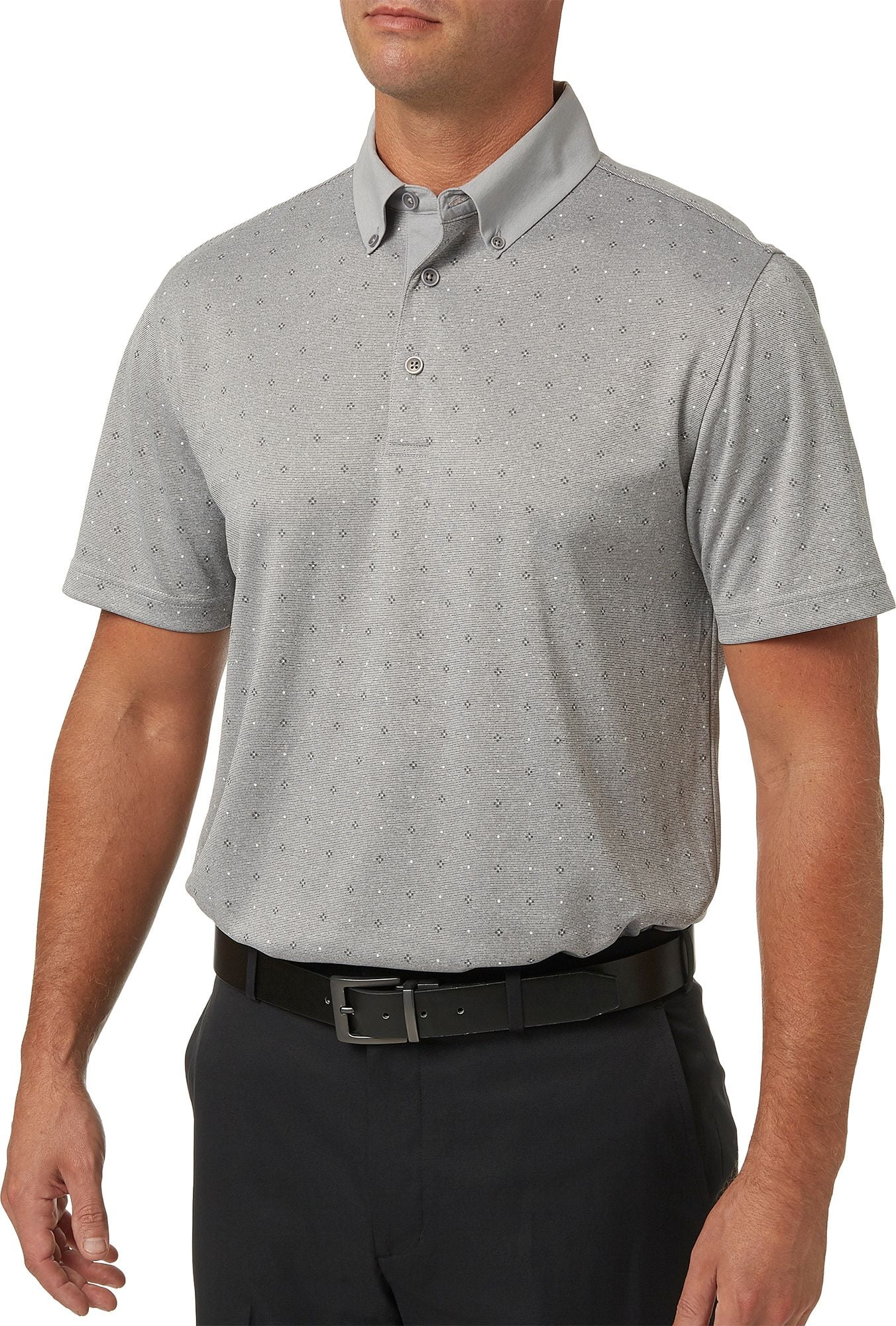 Walter Hagen Men's Stripe Overlay Lifestyle Golf Polo