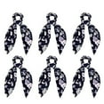 thumbnail image 1 of 6 Pcs Hair Scrunchies Chiffon Scarf Hair Ties Elastic Hair Bands, 1 of 6