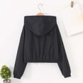thumbnail image 6 of Tiijoy Girls Summer Lightweight Hooded Jacket Sun Protection Zip Up Outerwear, Black, Sizes 4-13, 6 of 6