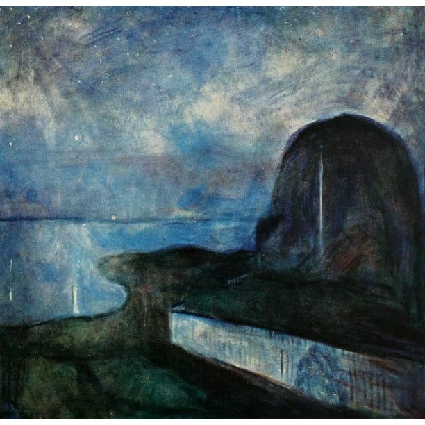 Starry Night 1893 Stretched Canvas - Edvard Munch (24 x 36) - Walmart