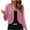 160#Pink, variant on Cropped Sequin Cardigans for Women Long Sleeve Open Front Glitter Party Coats Ladies Sparkle Short Blazer Pink L