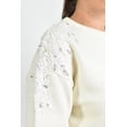 thumbnail image 4 of Sueter con bordado y pedrería en los hombros Roman Fashion / Juvenil, 4008 (Hueso) beige G, 4 of 6