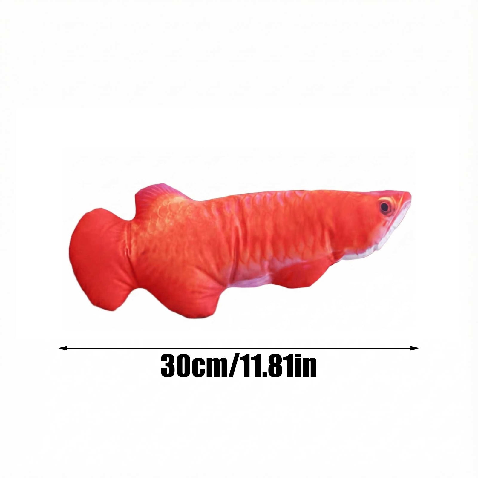 Realistic Red Arowana Fish Cat Toy with Catnip, Teeth Grinding Stick for Indoor Cats, Durable Interactive Chew Toy for Mental Stimulation