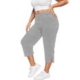thumbnail image 1 of Pantalones Sudadera para las Mujeres Moda Casual con Bolsillos Y Hendidura Lateral, Pantalones Cómodos para la Mujer de Primavera Verano de Uso Diario, 1 of 3