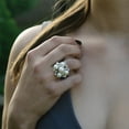 thumbnail image 4 of Elegant Glass Pearl Cluster Ring with Austrian Crystal Accents - Size 7 Jewelry Ring, 4 of 7