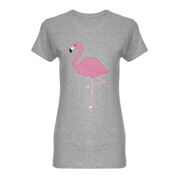 Flamingo Bird Design Shaped T-Shirt Women -Image by Shutterstock, Female x-Large