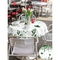 thumbnail image 5 of Outdoor Tablecloth with Umbrella Hole for Patio/Picnic/Party/Camping, Green Spring Botanical Waterproof Table Cloth Round Cover Washable, Weeping Eucalyptus Butterfly (Dia 54"), 5 of 8