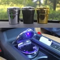 thumbnail image 1 of Cenicero para coche Cenicero para coche con tapa y luz LED Cenicero para coche, hogar y oficina, 1 of 9