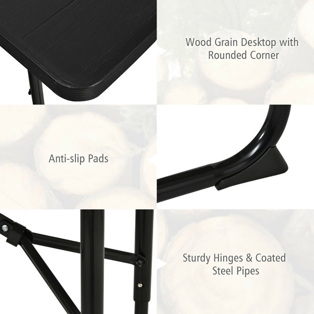 Aimee Lii Indoor and Outdoor Folding Picnic Table Bench Set, Outdoor Patio Furniture Set, Black Aimee Lii Indoor and Outdoor Folding Picnic Table Bench Set, Outdoor Patio Furniture Set, Black