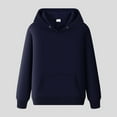 thumbnail image 3 of Pedort Men's Pullover Hoodie Sweatshirt Pullover Long SLeeve Casual Tops Sweatshirts Navy,XL, 3 of 3
