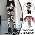 thumbnail image 6 of Silk Stockings Women Thin Leggings White Black Punk Mesh Sock Hooking Prof, 6 of 9