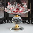 thumbnail image 2 of candeliere de Cristal Titular de , Rojo Rojo A Soledad Titular de vela de cristal de cristal, 2 of 8