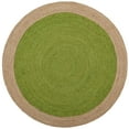 thumbnail image 2 of SAFAVIEH Natural Fiber Cebrail Braided Jute Area Rug, Green/Natural, 4' x 4' Round, 2 of 5