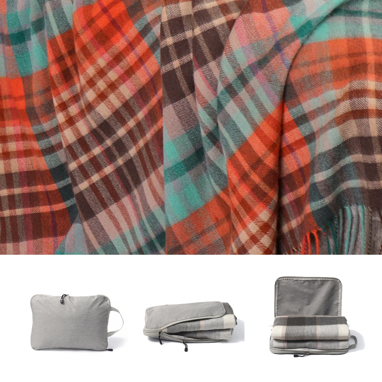 WAMSOFT Pure Wool Throw Blanket Knee Rug Warm Soft 83" x 55"for Couch Bed Camping throws blankets,1.5lb