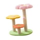 thumbnail image 3 of Rascador vertical con forma de flor, protector de muebles de 3 niveles para gatos de interior rosa, 3 of 9