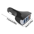 thumbnail image 3 of 4-Port Car Charger Fast Charging Adapter 1 to 4 Quick Charging Vehicles Phone Charger with 120cm Power Cable Cord White, 3 of 5