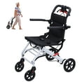 thumbnail image 5 of Wussanun Portable Travel Wheelchair for Adults & Seniors, Lightweight Folding Transport Chair, Narrow for Doorways, Supports 180lbs, 5 of 8