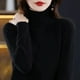 thumbnail image 4 of Suéter de mujer 2023 Otoño Invierno Cachemira Cuello alto Prendas de punto cálidas Camisa de fondo sólida informal Suéter de punto de moda, 4 of 5