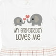 thumbnail image 4 of Inktastic Grandaddy Loves Me Elephant Girls Toddler Dress, 4 of 5