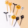 thumbnail image 4 of 10/20/50 piezas de tenedor de fruta de Halloween, palillo de postre de pastel de dibujos animados, palillo de dientes, tenedor de comida, tenedor de bento, decoración de fiesta de Halloween, 4 of 4
