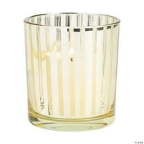 Gold Stripe Votive Holders, Party & Gift, Home Decor, 6 Pieces