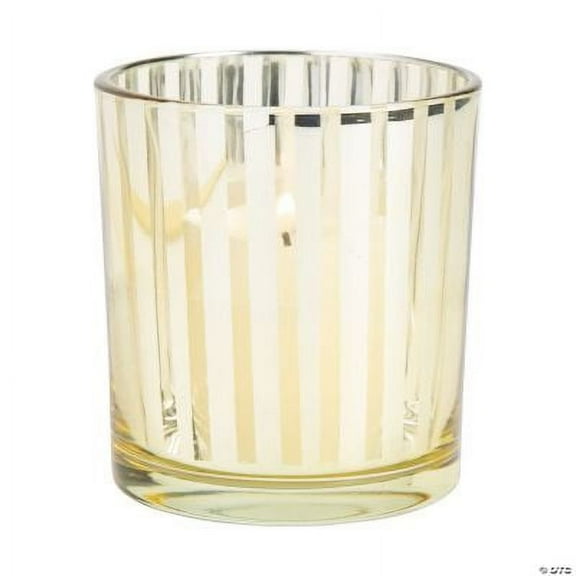 Gold Stripe Votive Holders, Party & Gift, Home Decor, 6 Pieces