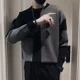 thumbnail image 4 of Suéter de cuello redondo de otoño e invierno para hombre, estilo vintage coreano, reseñas de ropa, suéteres casuales de punto para hombre, 4 of 5