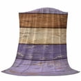 thumbnail image 6 of Farmhouse Purple Brown Blanket Soft Cozy Warm Throw Blanket for Couch, Plush Fuzzy Flannel Fleece Blankets for Sofa, Vintage Wooden Striped Bed Blankets Lightweight Gifts for Women, 32"x48", 6 of 9