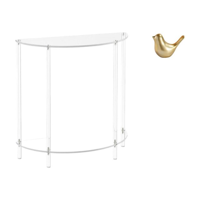 Mesa Auxiliar De Acrílico Para Espacios Pequeños Con Figura De Pájaros Dorados, Estatua De Animal Moderna, Mesa Auxiliar, Mesita De Noche, Decoración Del Hogar, Escultura De Pájaro Para