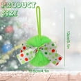 thumbnail image 3 of Lwlmwt Christmas Ornaments Balls, 6 Pack Plush Christmas Tree Hanging Baubles with Bow, Decorative Green Pendants for Bedroom, Living Room Holiday Party & Thanksgiving Decor, 3 of 9