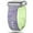 Violet+Light Green, variant on Floral Band Compatible with Apple Watch Women 42(Series 1/2/3)/44/45/46/49mm, Engraved Cute Flower Silicone Dressy Strap for iWatch Series 10 9 8 7 6 5 4 3 2 1 SE Ultra, Lavender+Light Purple