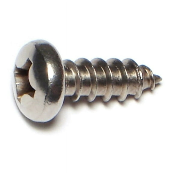 #14 x 3/4" 18-8 Stainless Steel Phillips Pan Head Sheet Metal Screws SMSPSS-445
