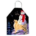 thumbnail image 1 of Golden Retriever avec Snowman dans Tablier Chapeau Rouge - 27 x 31 Po., 1 of 1