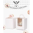 thumbnail image 4 of 60 cajas individuales desechables para cupcakes, caja individual blanca con ventana de 3.6 x 3.6 x 4.3 pulgadas, soportes para cupcakes, 4 of 4