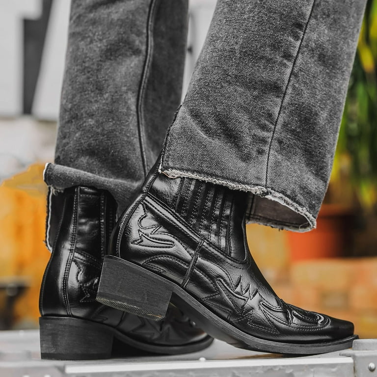Street Style Cowboy Boots Mens Fashion Street Style Cowboy Boots