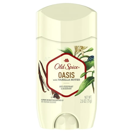Old Spice Invisible Solid Antiperspirant Deodorant for Men, Oasis with Vanilla Notes Scent Inspired by Nature, 2.6 Oz
