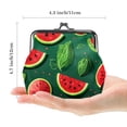 thumbnail image 2 of Watermelon Premium Slim Wallet with Microfiber Material and Zinc Alloy Jaws - 4.3x4.7 inches/11x12 cm Compact Coin Purse for Men and Women, 2 of 7