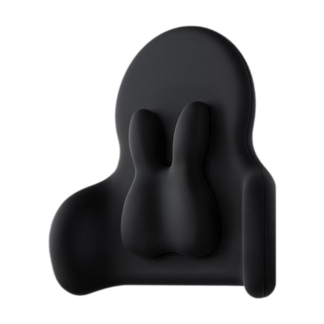 Almohada de apoyo lumbar Yuyangstore cojín trasero transpirable suave para conductores de sofás de avión Negro