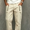 thumbnail image 7 of Xcmzpl Cargo Straight Leg for Men Zipper Pocket Lightweight Athletic Outdoor Sport Track Pants Solid Workwear Trousers S-3XL, 7 of 7