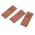thumbnail image 1 of PU Leather Label Soft 4 Holes DIY Accessories for Wallet Hat Sewing 100Pcs Handmade Labels for Knitting Super Fiber, 1 of 7