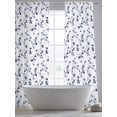 thumbnail image 5 of Blue Floral Sheer Curtains 84 Inch Length 2 Panels Set, Retro Blossom Flower Botanical Leaf Plant Voile Window Treatment Rod Pocket Curtains Sheers Drapes for Bedroom/Living Room/Kitchen 52"x84"x2, 5 of 7