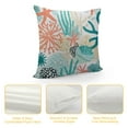 thumbnail image 4 of Nawypu  Nautical Coastal Throw Pillow Covers, Ocean Themed Beach Seashell Coral Starfish Couch Pillow Cases Outdoor Sofa Cushion Cover Modern Decor for Bed Living Room, 4 of 5