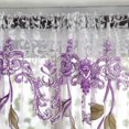 thumbnail image 6 of Rose Flower Sheer Curtains, Floral Print Voile Curtain, Semi Sheers Curtain,Tulles Transparent Window Treatments for Bedroom, Living Room(Purple), 6 of 6