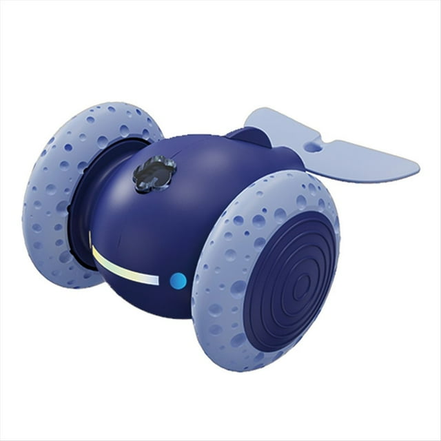 Juguetes Recargables para Gatos, Juguetes Interactivos Automáticos para Evitar Obstáculos, Diseño Inteligente, Accesorios Azules.