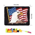 thumbnail image 4 of Tapestry Kits Latch Hook Rug Kits Carpet Embroidery Needlework Button Package DIY Rugs Cross Stitch Kit, 20×15inches(American Eagle), 4 of 7