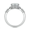 thumbnail image 3 of Bow Jewelry 14K White Gold Plated Gift Ring - 2 Ct Heart Cut Moissanite - Anniversary Wedding Ring for Women's - Valentine Gift - Moissanite Jewellery for Her, 3 of 3