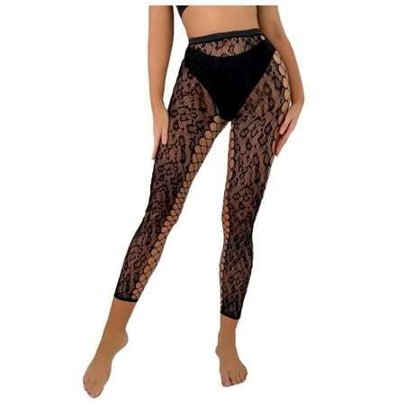 

Odeerbi Fishnet Stockings for Women Sexy Sleepwear Interest Underwear Lingerie Rompers Fishnet Socks Tights Black